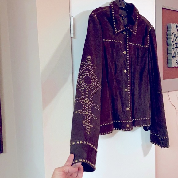 So gorgeous Leather Studded Jacket / Coat - Picture 2 of 4